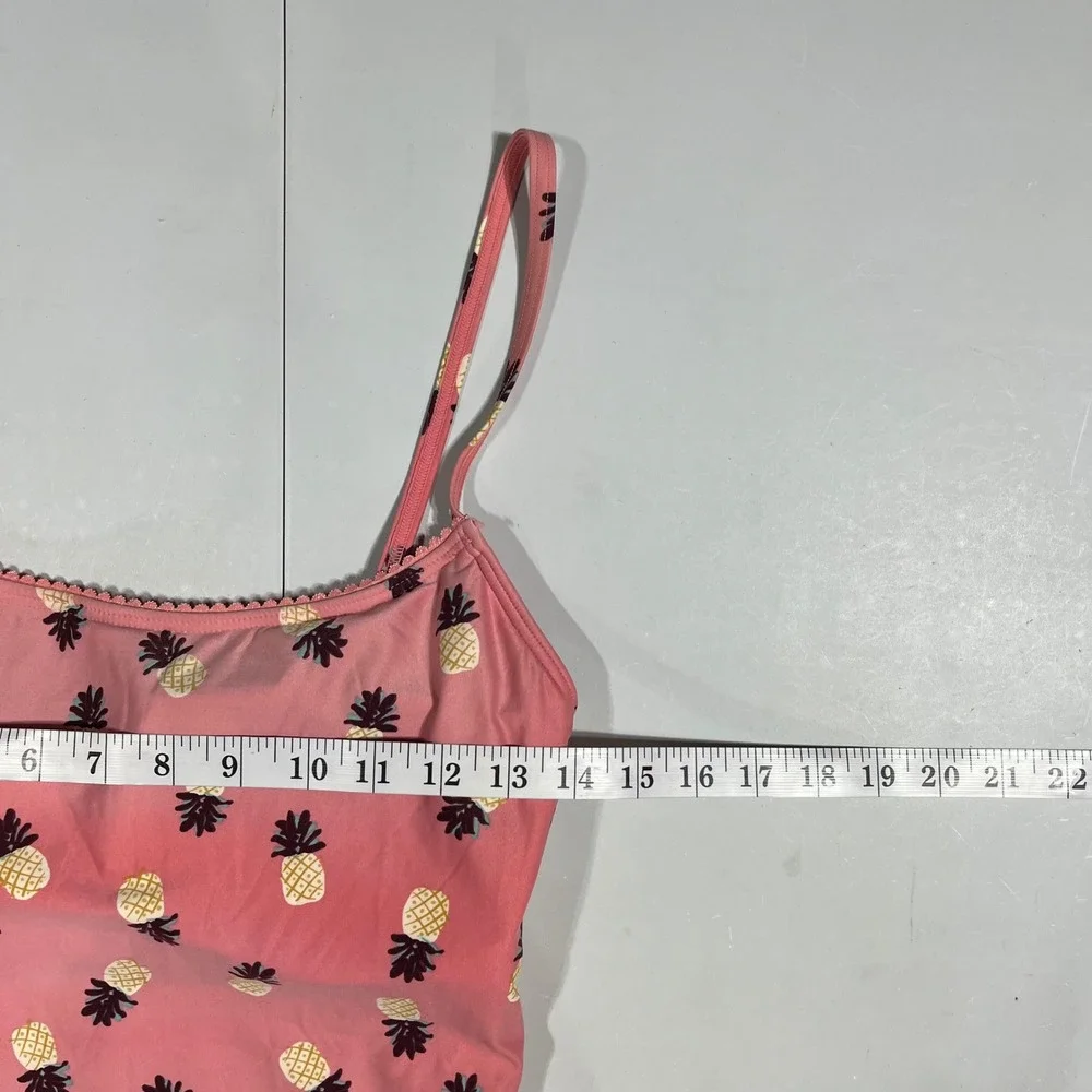 Kate Spade Resort Vibrant Boho Pineapple Fruit Print One Piece Swimsuit Large